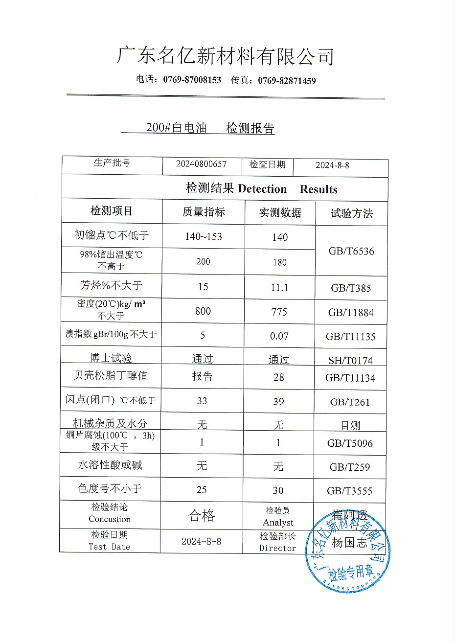 200#白電油